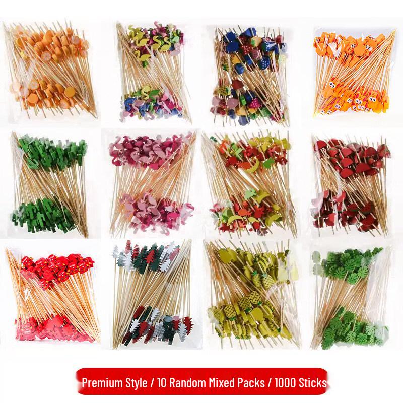 ZISIZ Disposable Bamboo Fruit Picks