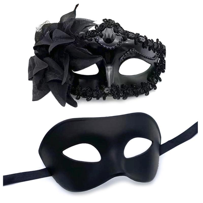 Couple Venetian Mask Masquerade Ball Mask Carnival Mardi Gras Prom Mask Theatrical Mask Cosplay Party Masque Lace Mask