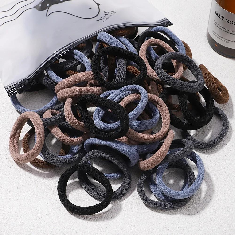 30Pcs/Set Women Elastic Hair Bands Girls Colorful Nylon Rubber Bands Headband Scrunchie Kids Ponytail Holder Hair Accessories