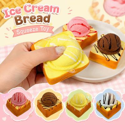 Creative Ice Cream Bread Squeeze Toy Super Soft Realistic Dessert Pinch Home Decoration