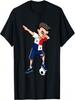 Ragazzo che fa Dabbing con il Calcio - Maglietta per Tifosi di Calcio Panamanesi con Maglia di Panama