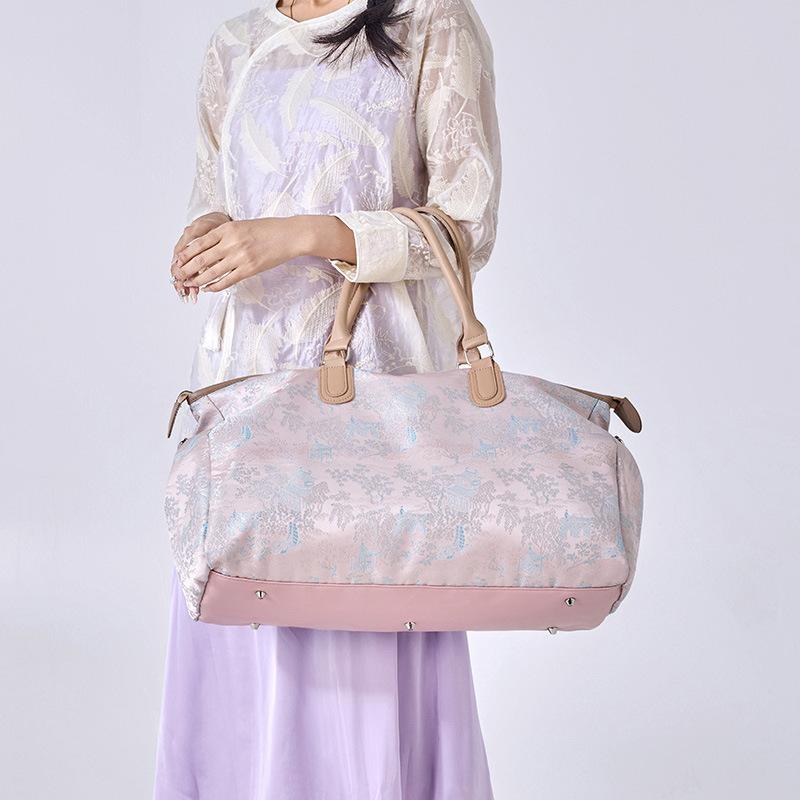 New Chinese-style travel bag, trendy single-shoulder sports and fitness bag, casual versatile handbag and storage bag