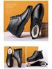 Men's 2024 High-Top Plush Wool Fashion Sneakers - Warm, Lightweight, Trendy Casual Leather Shoes