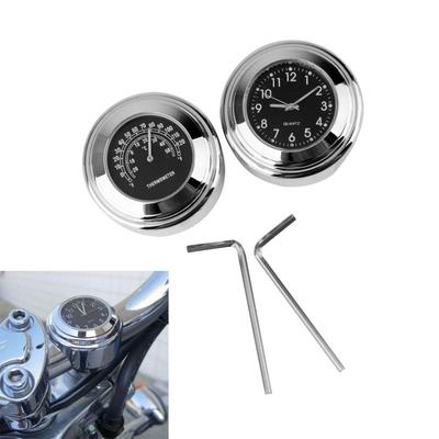 7/8'' 1'' Motorcycle Handlebar Mount Dial Clock Temp for for Suzuki