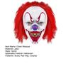 Scary Halloween Clown Masque with Red Hair Full Head Adult Evil Joker Latex Masque for Halloween Party Cosplay Masquerade Costume