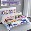 3pcs Custom Name Mighty Morphin Power Rangers Set,Includes 1 Duvet Cover and 2 Pillowcases,All-season Bedroom Decor
