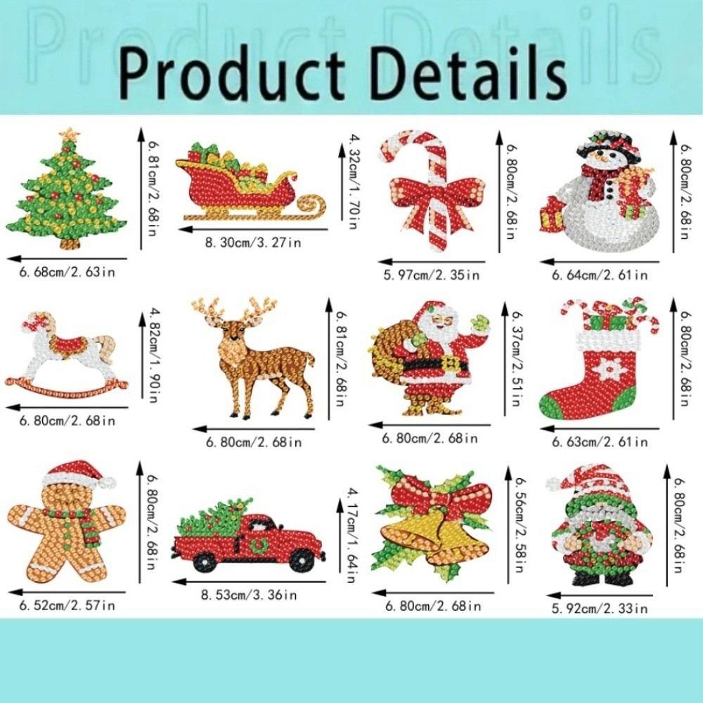 Diamond Painting Craft Diamond Painting Keychains Acrylic DIY Keychain Kit Christmas Gift