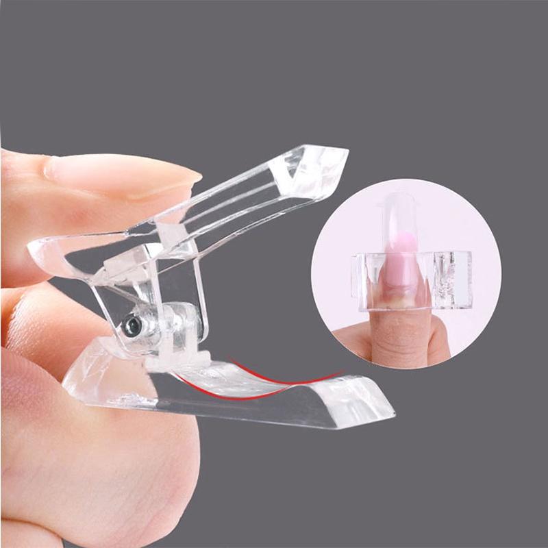 5/10pcs Crystal Nail Clip Acrylic Clamp Finger Extension UV Gel Fixed Professional Tools Plastic Nails Accessories for Manicure