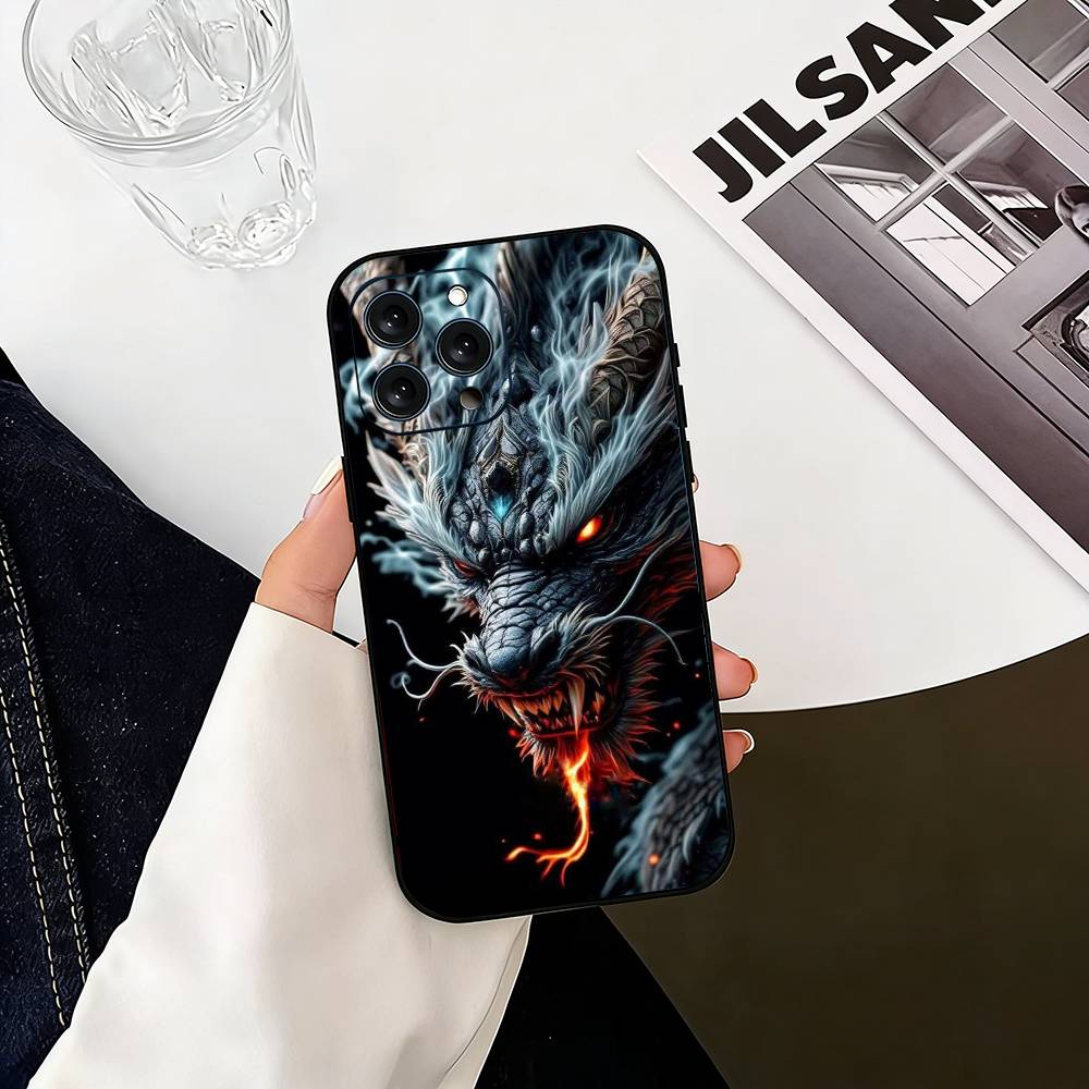 PC-Dragon Phone Case Silicone Soft For IPhone 17 16 15 14 13 12 11 X XR Plus Pro Max Plus