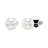 Swarovski Lucent Spherical Pavé Crystal Rhodium Plated Stud Earrings Women's Silver/White 5686483