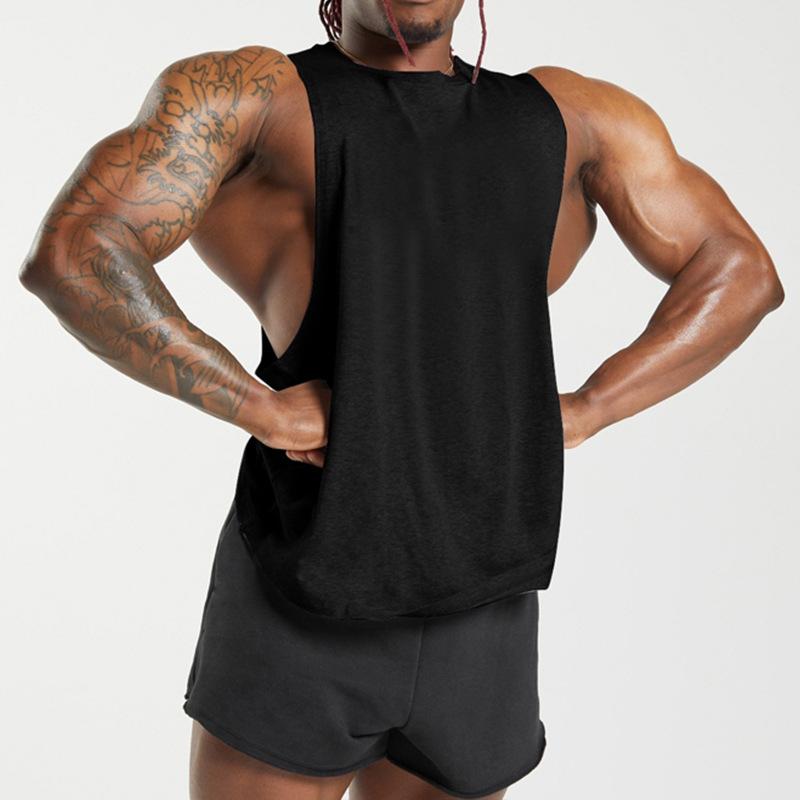 Summer Men's Gym Tank Top Fitness Training Clothing Quick-drying Loose Bodybuilding Sleeveless Shirt Men Fashion Basketball Vest