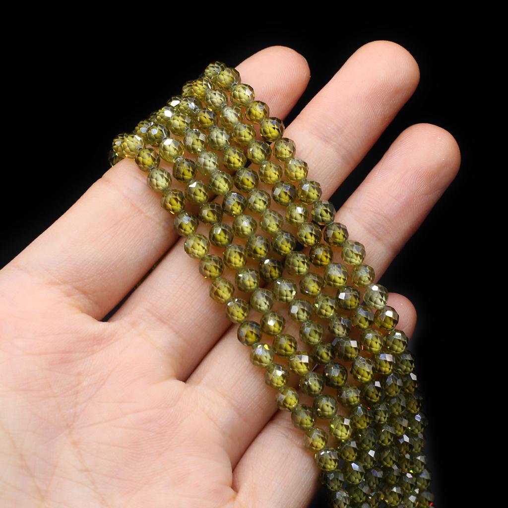 Natural Stone Faceted Beads Zircon Small Beads 4 MM Charms For Jewelry Making DIY Necklace Bracelet Earrings Accessory