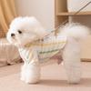 Pet Clothes Base with Autumn and Winter Cute Striped Pajamas Dog Clothes