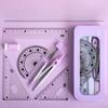 7-piece Set of Ruler, Triangle Ruler, Protractor, Compass, Student Stationery, Back To School Math Supplies