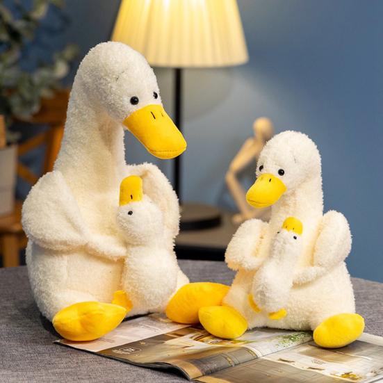 Duck Doll Plush Toy Mother And Son Stuffed Animal Pillow Duck Themed Parent-child Toy Funny Room Decor