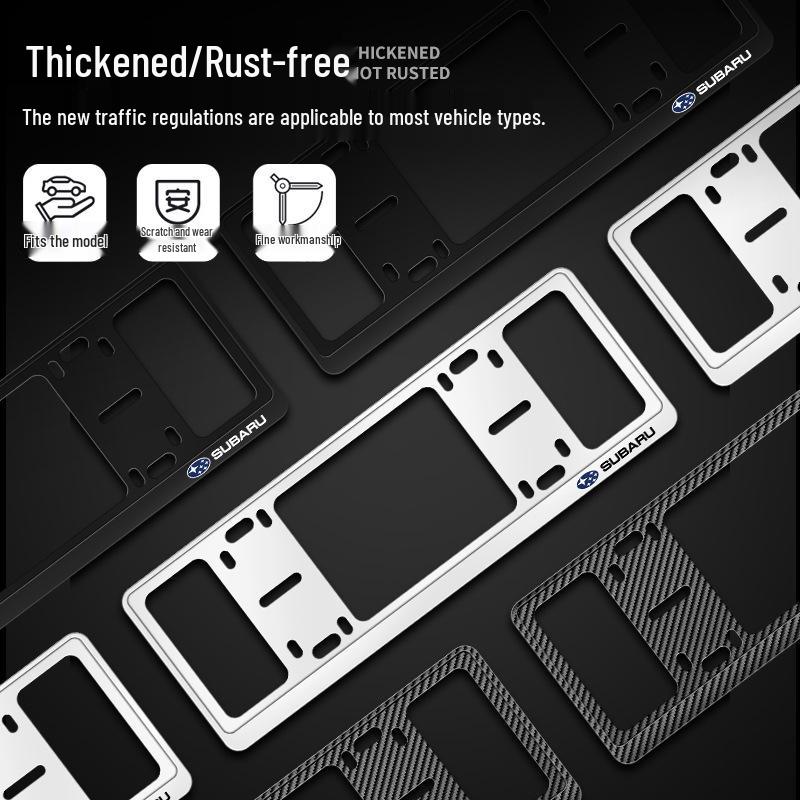 Kompatibilní rámečky na SPZ pro Subaru: STI, Forester, XV, Outback, BRZ, Legacy, WRX.