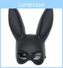 Czarna Maska Królika Dla Dorosłych Z Materiału PVC Idealna Na Halloween Cosplay I Imprezy Kostiumowe