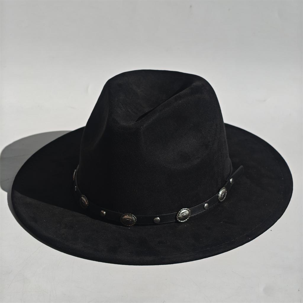 Military Green Suede Hats For Women Hats For Men Cowboy Hat Caps Western Cowboy Belt Bands Fedoras Chapeau Feutre Homme