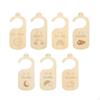 7 Pieces Baby Closet Dividers, Wooden Clothes Organizer from Newborn To 24 Month,