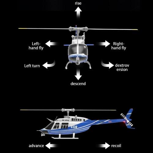 Remote Control Multi-Purpose Helicopter with 6-Axis Gyroscope, High Hover Barometer, and High Flow Light Positioning, Ideal for Adult Beginners (Dual