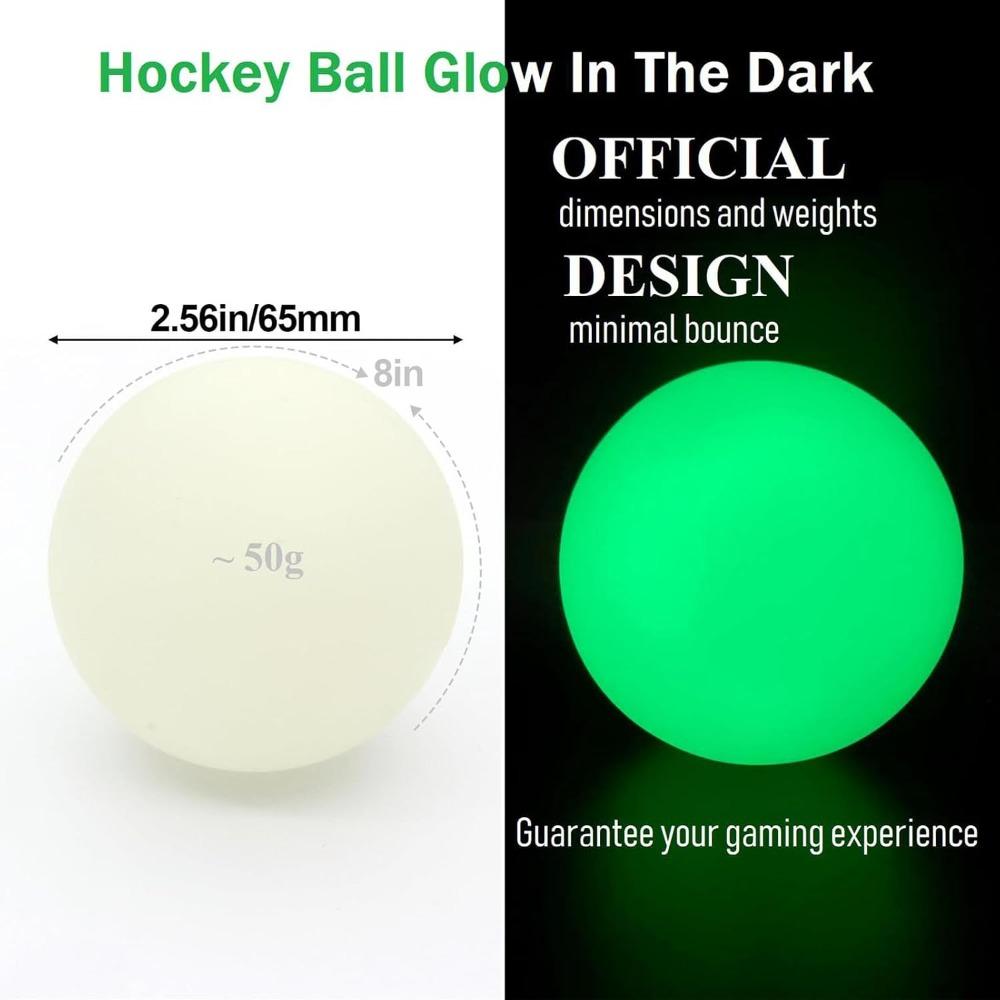 6PCS Hollow Hockey Balls High Visibility Glow Hockey Balls Hockey Practice Balls Night Hockey Games