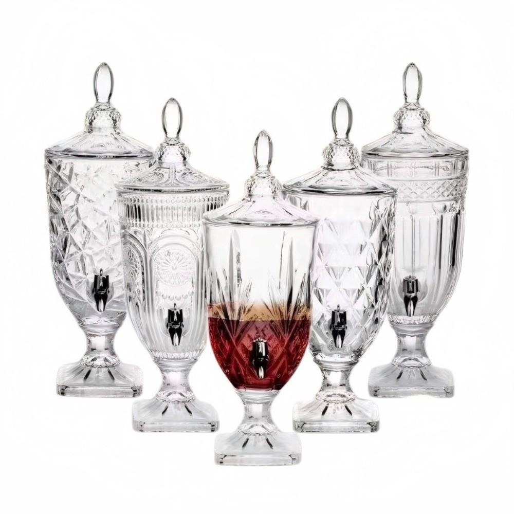 Klares Glas Wasserkaraffe Große Kapazität Eisteekrug Robuster Saftkrug Heimdekoration