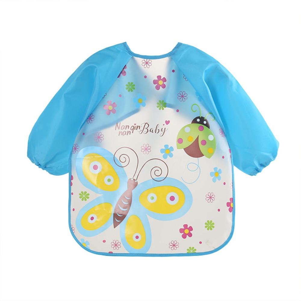 Waterproof Long Sleeve Strap Coat Cartoon Pattern Dirt Proof Feeding Burp Cloths  Baby Eating