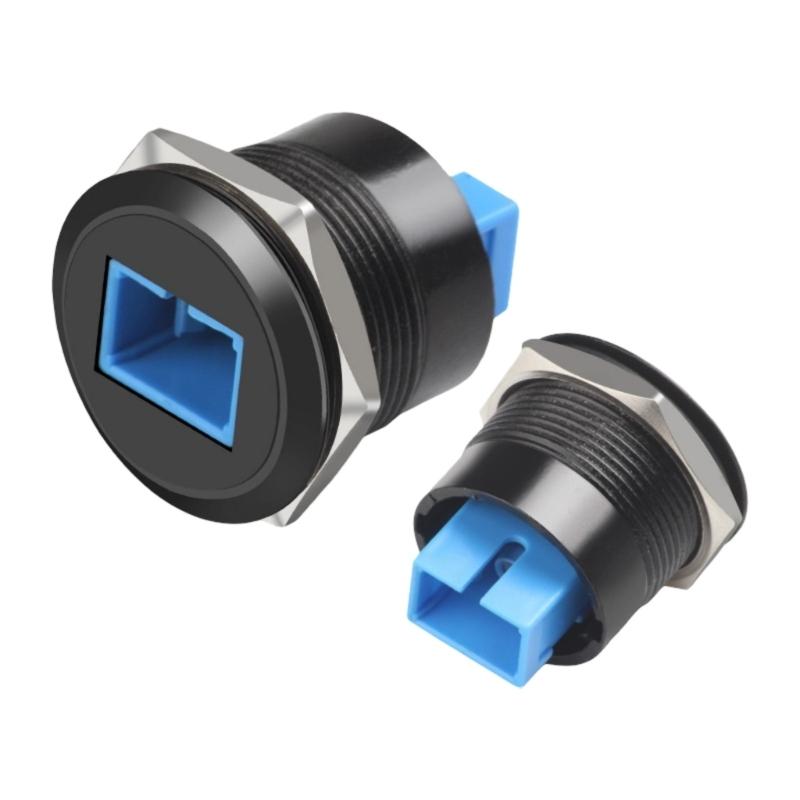 Type C LC Female to Female Fiber Opticals Adapters Socket Panel Module Embedded Design for Networking Signal Stability