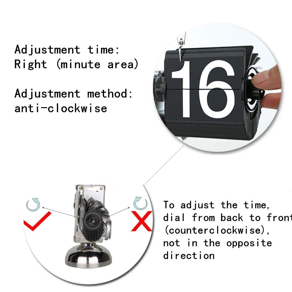 Quartz Movement Digital Auto Flip Clock Page Turning Automatically Metal Desk Flipping Clock  Gift