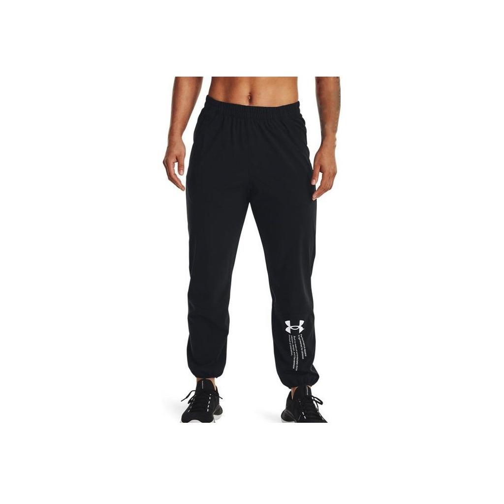 Under Armour Solid Pattern Print Sports Pants Women Bottoms Black 1377551-002