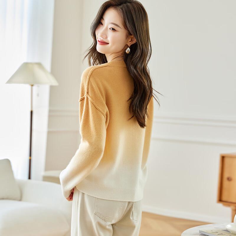 Srcr Women's Dip-Dye Gradient 100% Wool Sweater