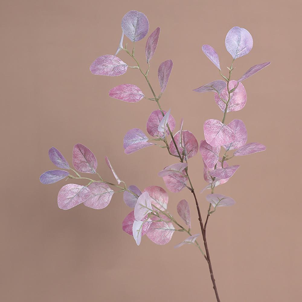 Multicolor Artificial Eucalyptus Stems Bridal Bouquet Photography Prop Simulation Money Leaf Branches Plastic Landscape Making