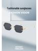 Trendsetting Frameless Metal Sunglasses: High-End Street Style for Men & Women