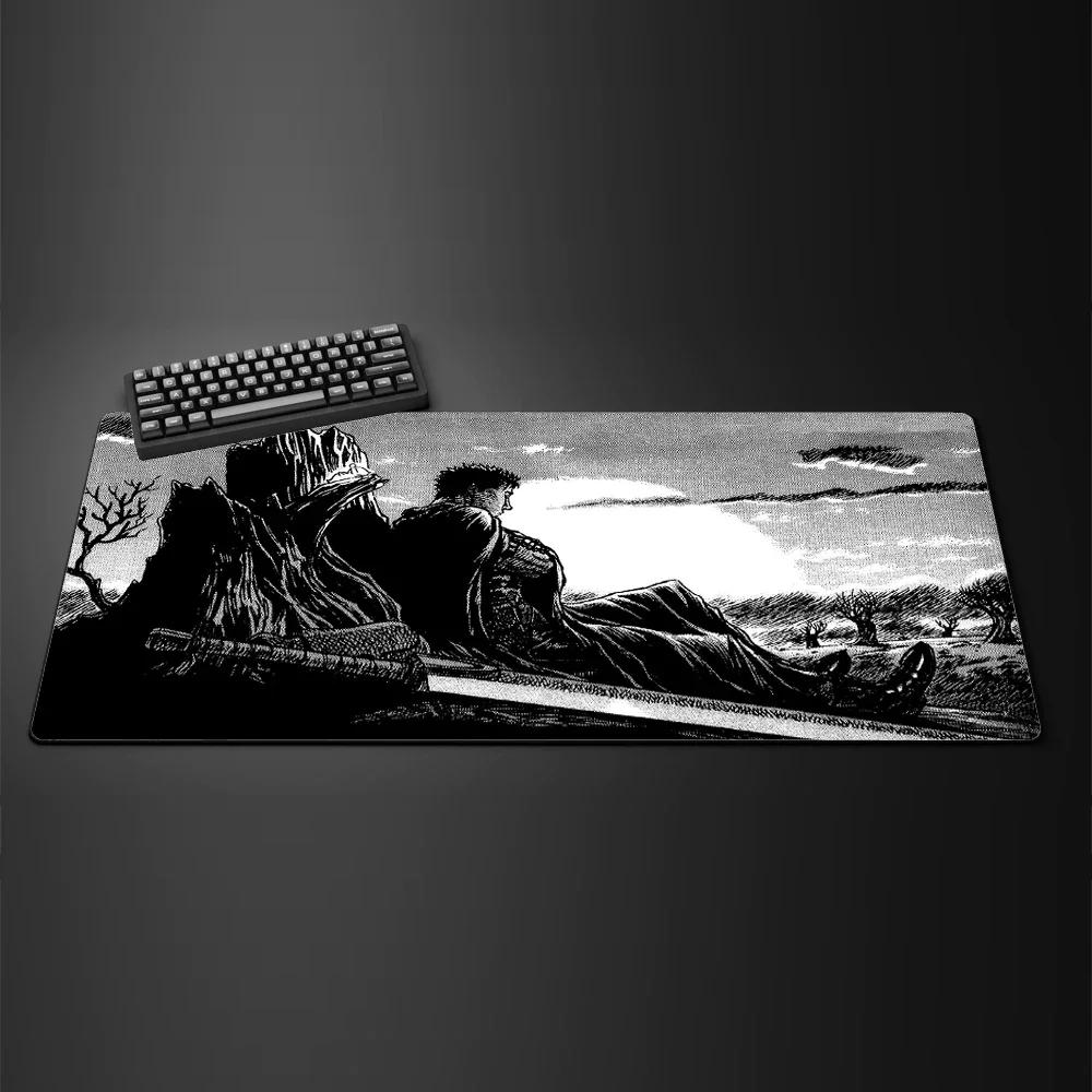 Tappetino per Mouse Accessori per Computer da Gioco Varmilo Tastiera MousePad CS GO LOL Tappetino Mouse Berserk Guts Anime Tappeto Gamer Tappetino per Scrivania