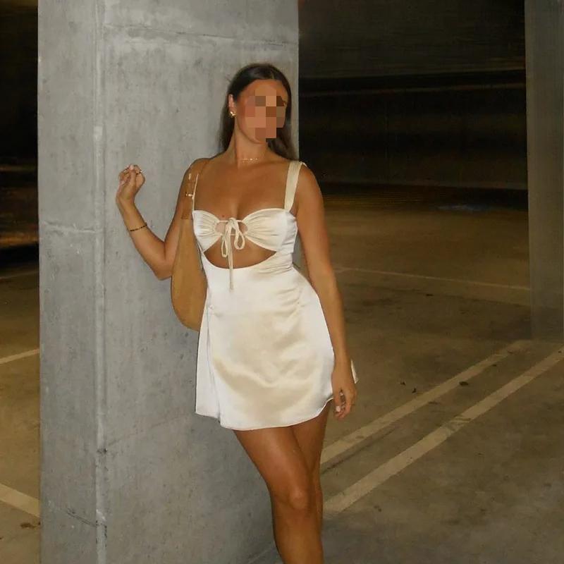 Summer European and American Style Slim Fit Strap Sexy A-line Hip Hugging Skirt for Women