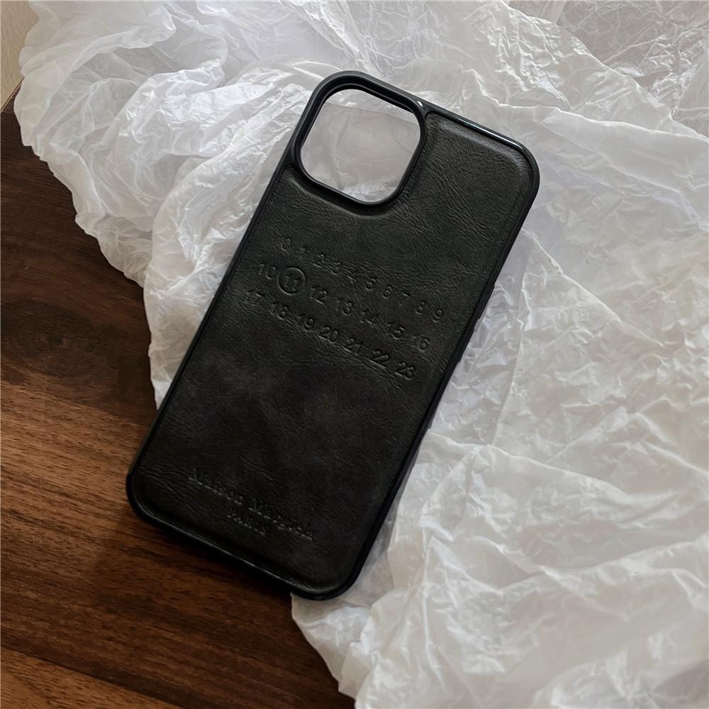 Embossed Solid Color Phone Case for Apple iPhone 15/14/13PRO/16/11 - Large Hole, Soft Shell