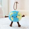 Cute Cartoon Planets Plush Keychain Stuffed Earth Mars Soft Dolls Key Chain Lovely Sun Moon Pendant Bag Decor Kawaii Keychain