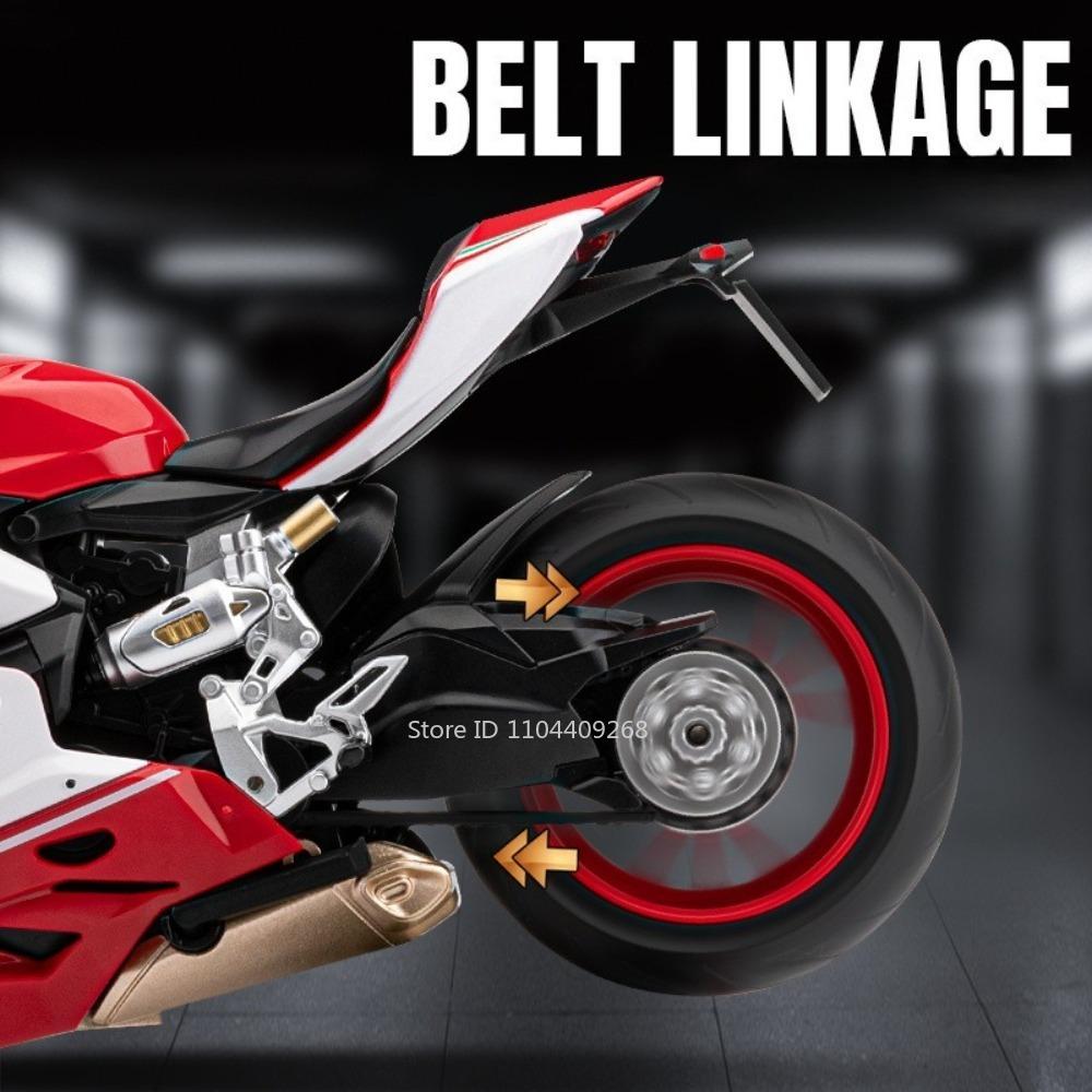 Large 1:9 1199 RR1000 Motorcycle Model Car Toy Shock Absorption Wheel Steering Metal Diecast Motor Models Hobby Ornaments Gifts