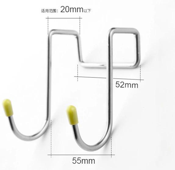 

Гачок для задньої вішалки S-подібної форми з нержавіючої сталі Непробивні гачки для дверей шафи Пальто для домашнього зберігання Настінні гачки для саду 1pcs зелений