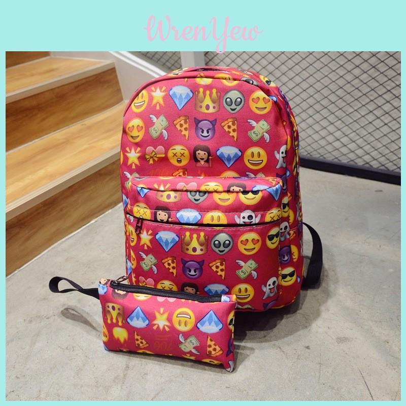 Niedlicher Garcon Filles Emoji Smiley Reiserucksack mit einzigartigen Funktionen
