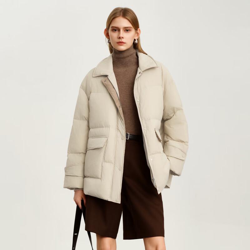 Elva' Island Women's Lapel Short Down Jacket