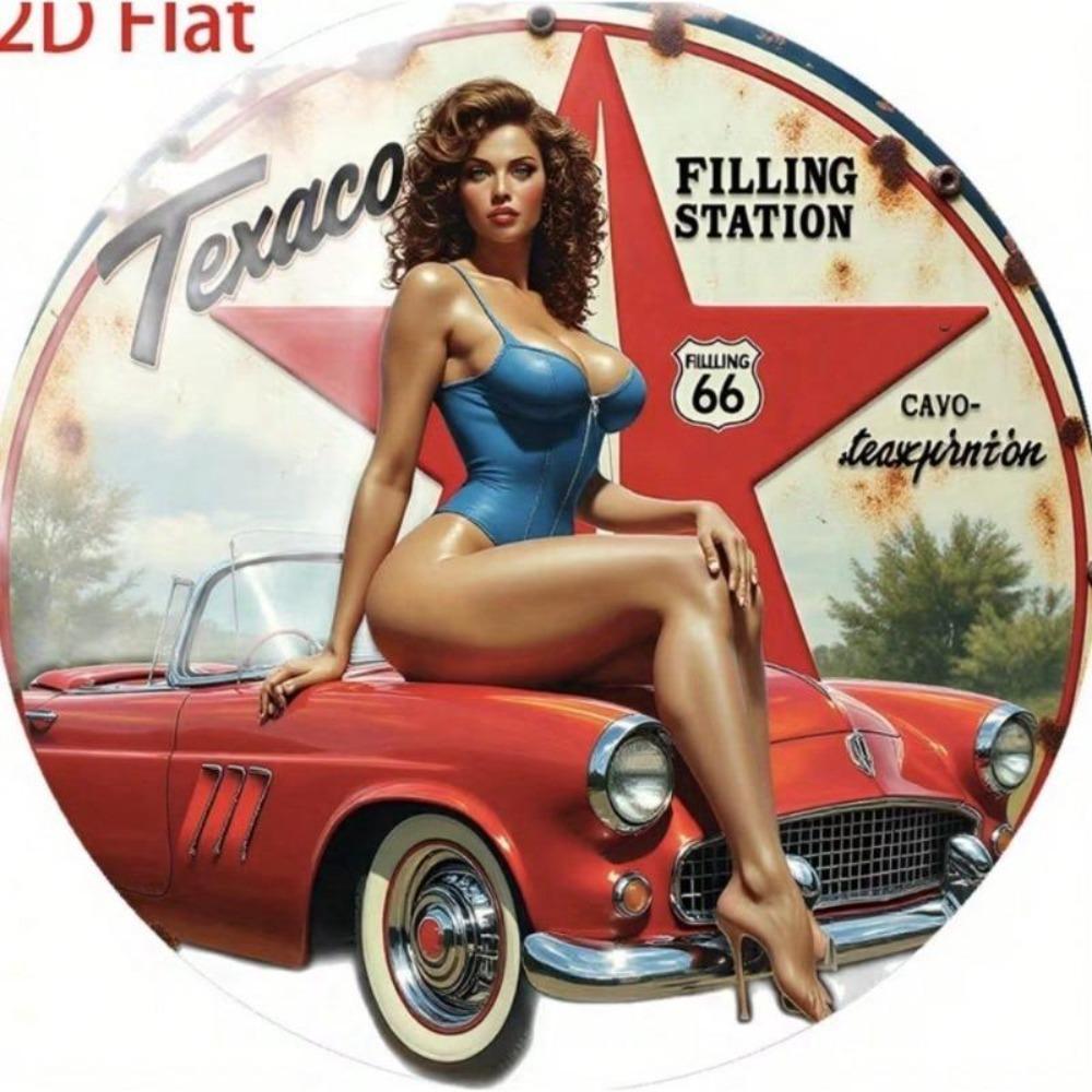 Vintage Route 66 Metal Tin Sign Retro Garage Man Cave Wall Decor