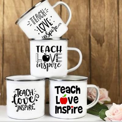 Lehre Liebe Inspiriere Lehrer Kaffee Emaille Becher Tassen Kaffeetassen Personalisierte Geschenke Anpassbare Tasse Tassen Cupshe Ungewöhnliche Teetasse Bier