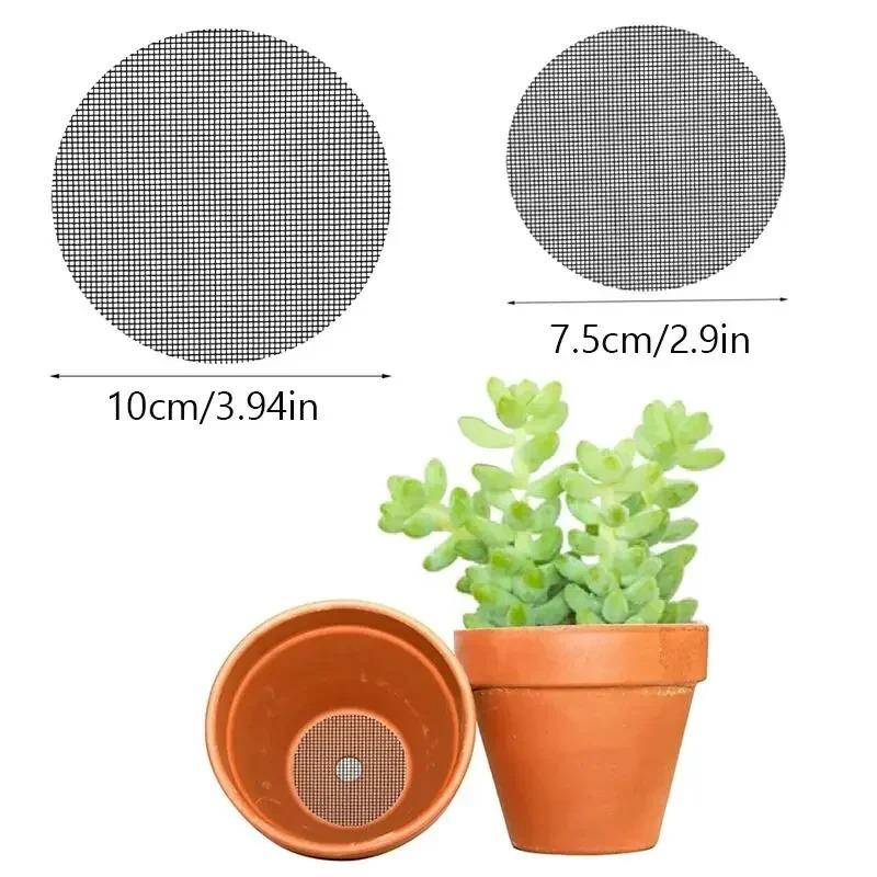 Siatka do doniczek Siatka Okrągły Otwór Drenażowy do Dna Doniczki Zapobieganie Wypłukiwaniu Ziemi Bonsai Kwiat Roślina Narzędzia Ogrodnicze