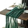 2PCS Pink Table Runner 90x400cm Gauze Table Runner for Wedding Reception Sheer Bridal Birthday Party Table Decoration Vintage