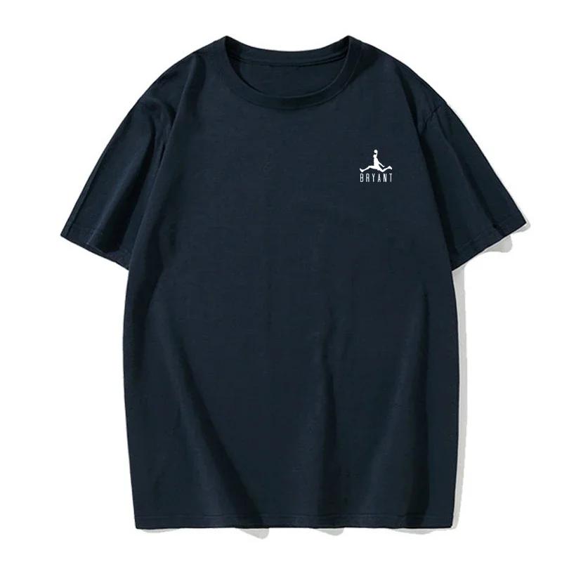 Summer Men's Casual Daily Versatile Simple T-shirt Round Neck Comfortable Solid Color Basic Men's Printed T-shirt Summer Top