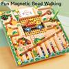 Children Magnetic Pen Moving Ball Game Magnetic Sorting Games Montessori Puzzle Toys Colorful Beads Game Maze Board Gifts