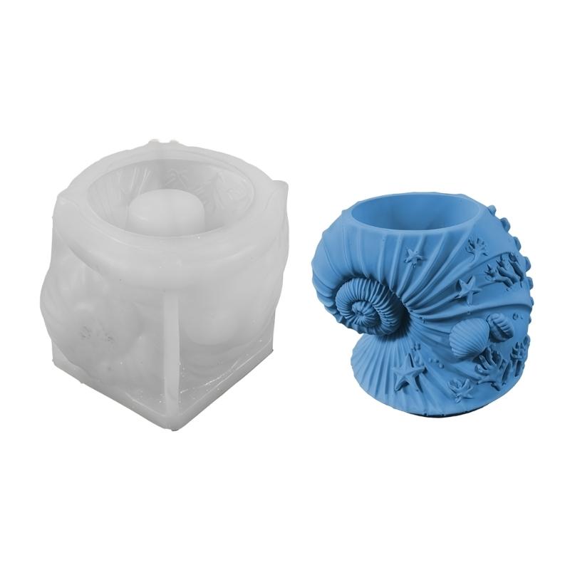 Conch Shape Candle Cup Silicone Molds For Resin Casting Candle Holder Chocolate Flowerpot Gypsum Statue Home Decoration