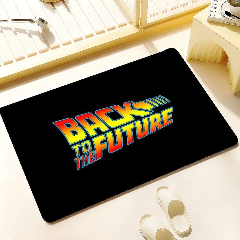 Hot B Back To the F Future Floor Mat Cozy Flannel Soft Thick Non Slip Mat For Living Room Bedroom Kitchen Decor Rugs