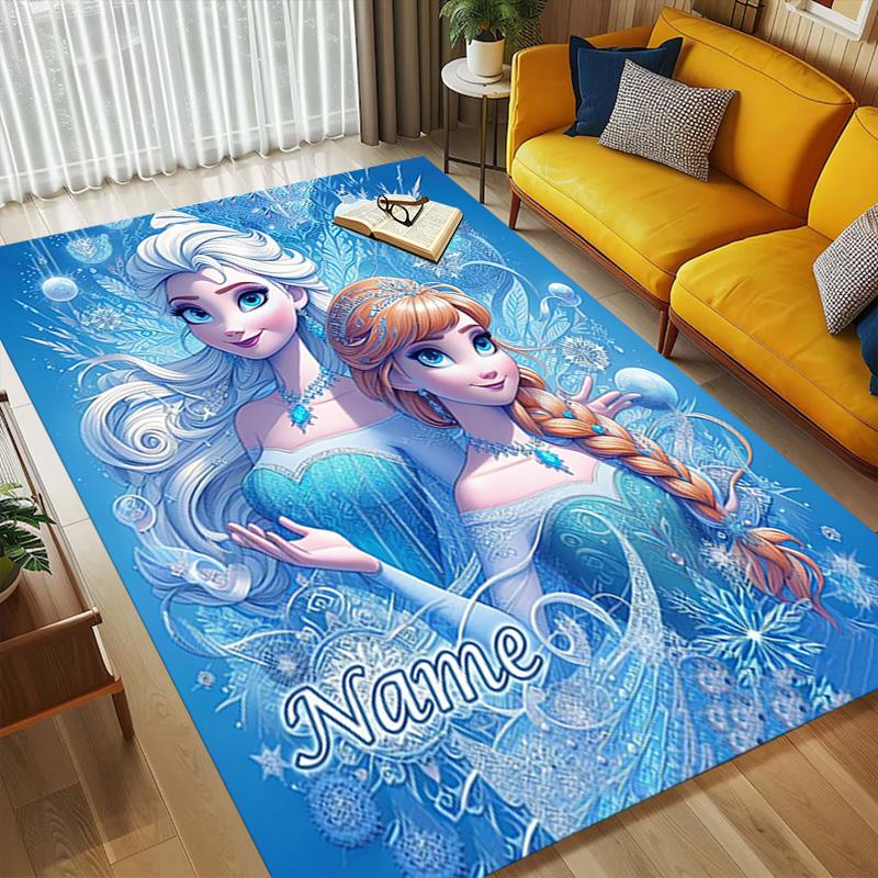 Personalized Name Forest Friends Living Room Non-Slip Area Rug Soft Carpet for Bedroom Kids Playroom Sofa Office Home Decor Doormat